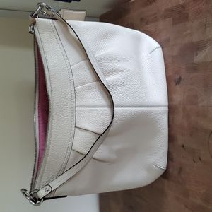 Coach ivory/cream pebbled leather purse